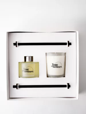 Coffret Cadeau – Diffuseur Jasmin + Bougie Jasmin Coffret Cadeau – Diffuseur Jasmin Bougie Jasmin