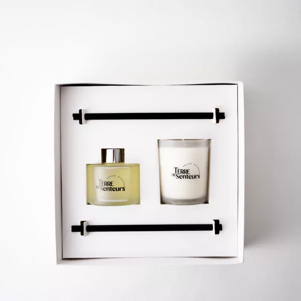 Coffret Cadeau – Diffuseur Jasmin + Bougie Jasmin Coffret Cadeau – Diffuseur Jasmin Bougie Jasmin
